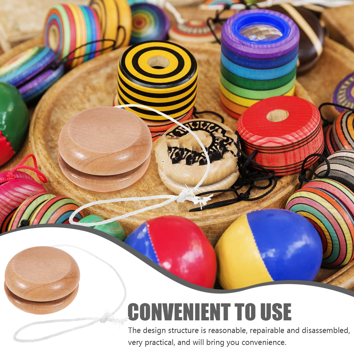 Wooden Yo-yo Toy for Beginner Child Z32663