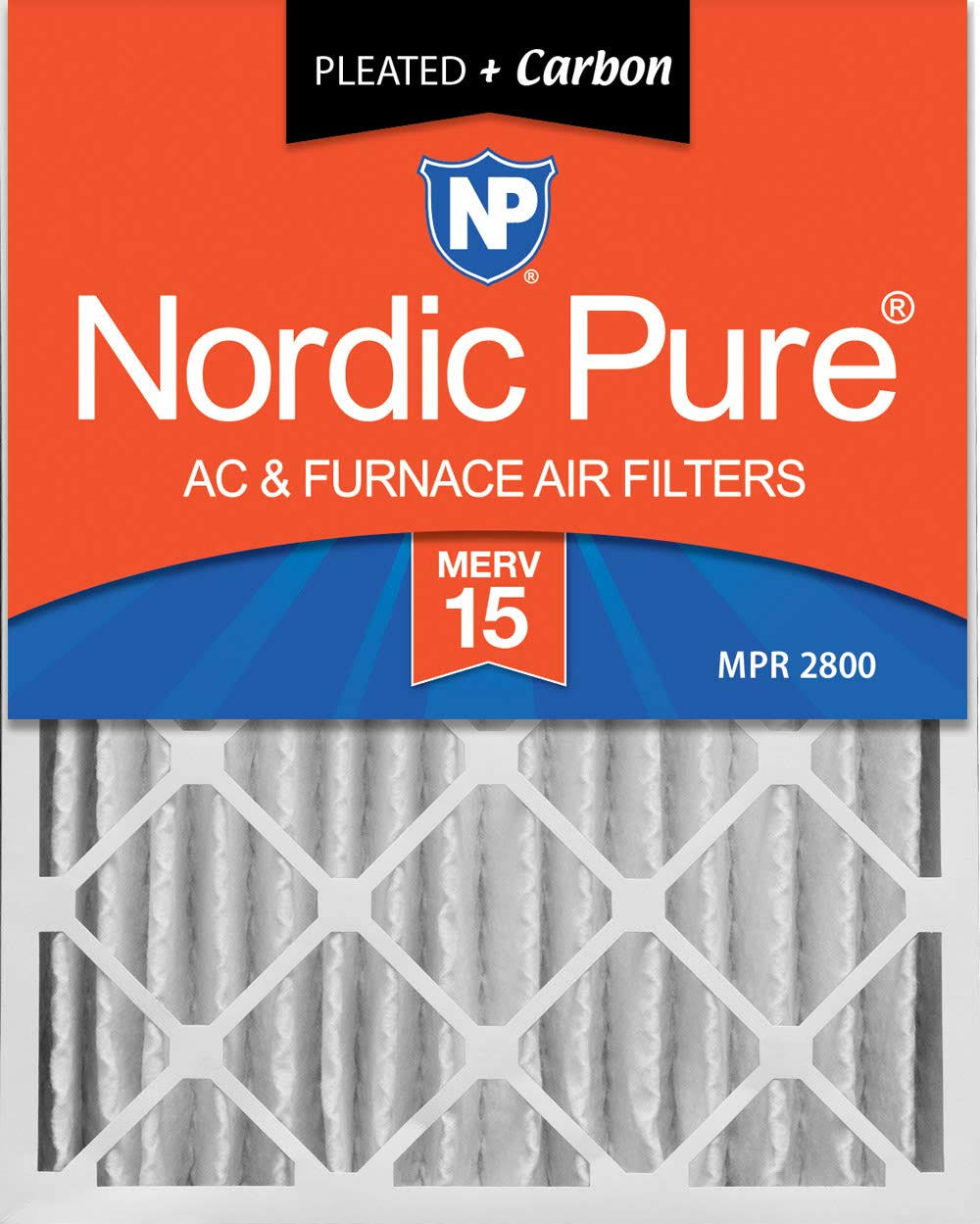 16x20x4 MERV 15 Pleated Carbon Air Filters 1 Pack E82731