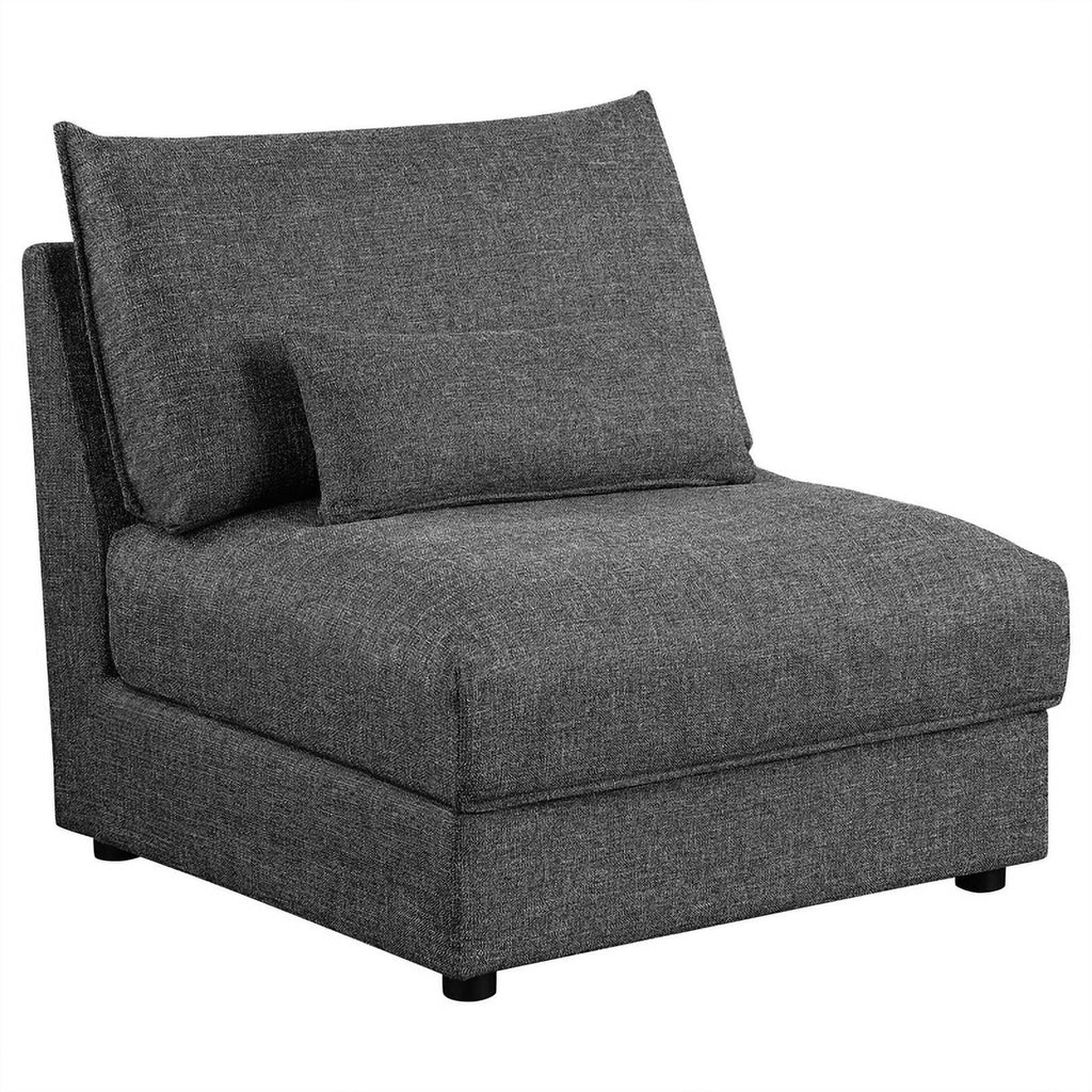 Barely Black Upholstered Fabric 6-Piece Modular Sectional I22067