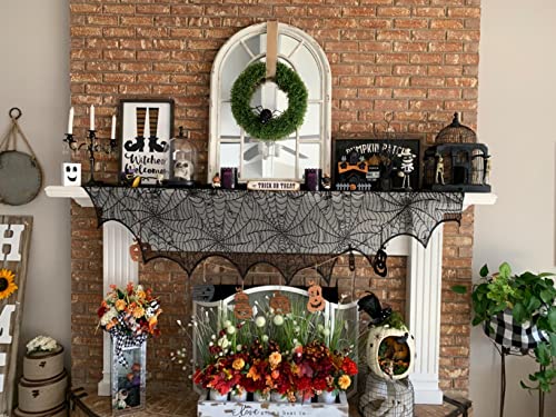 Black Lace Spider Web Table Runners 10 Packs 18x72inch O2575