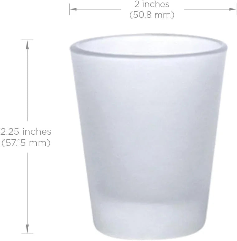 1.5 Oz 12 Pack Frosted Clear Shot Glass Set S7341