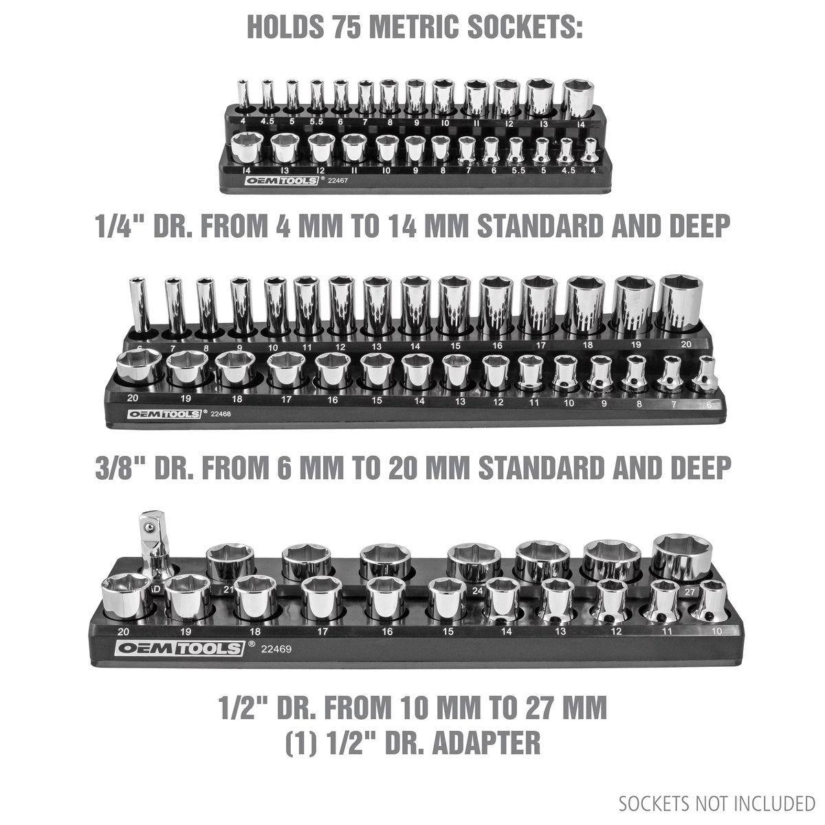3 Piece Magnetic Socket Organizers K62183