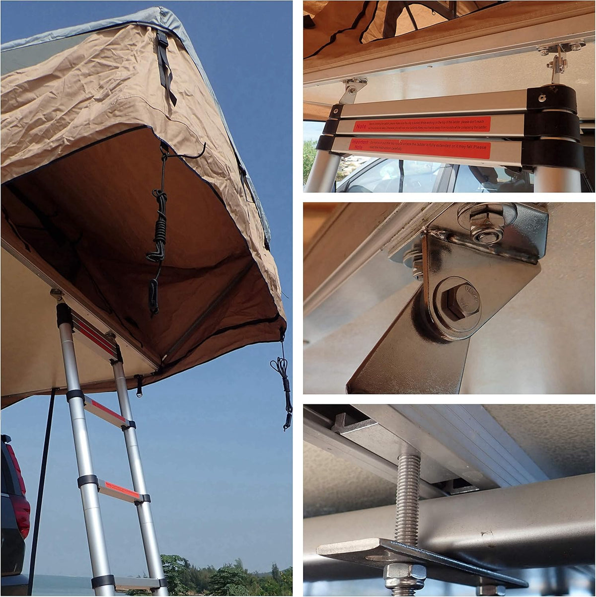 2-3 Person Rooftop Tent with Rainfly and Ladder Q14550