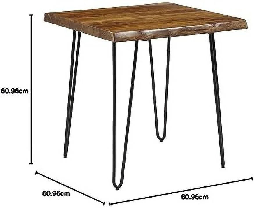 Solid Acacia Square End Table Q1111