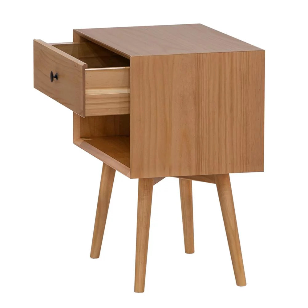 1-Drawer Solid Wood Nightstand N430