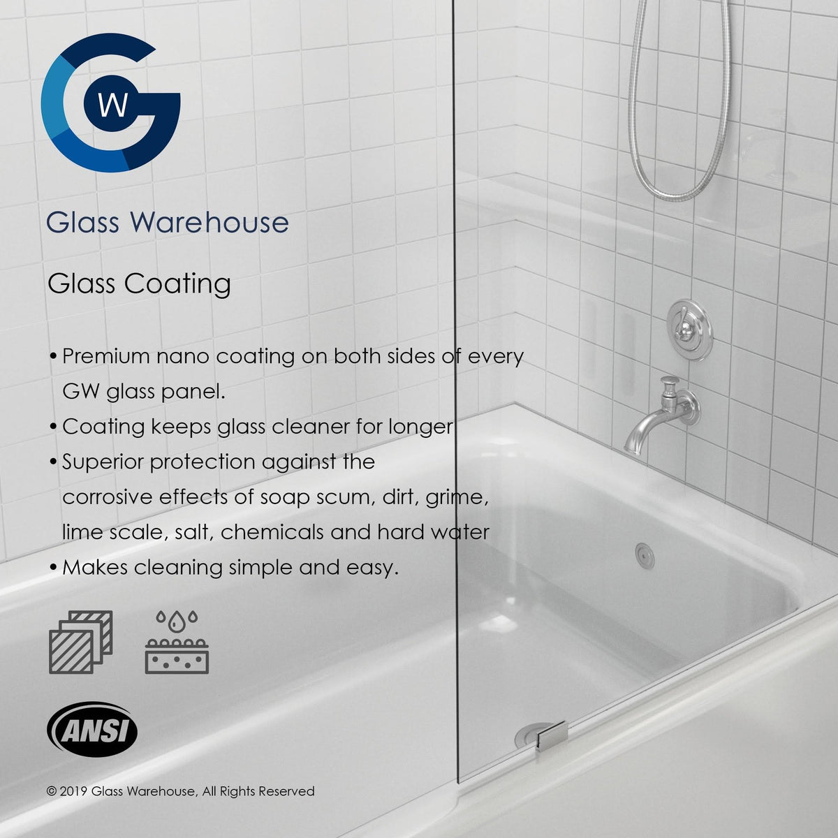 Frameless Shower Door (Oil Rubbed Bronze) F19986
