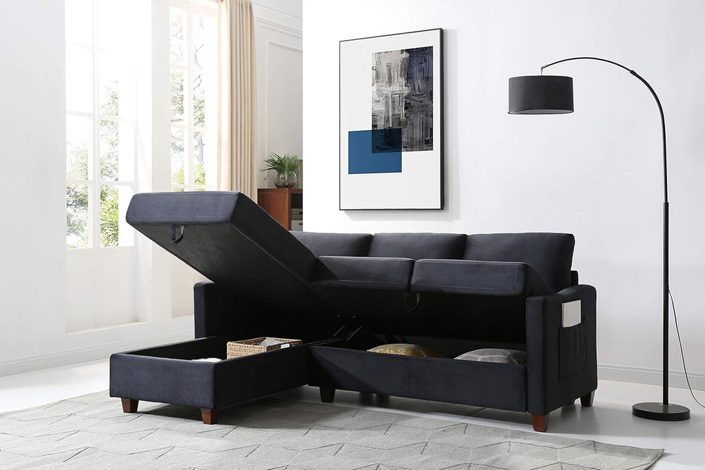 Black Sectional H2648