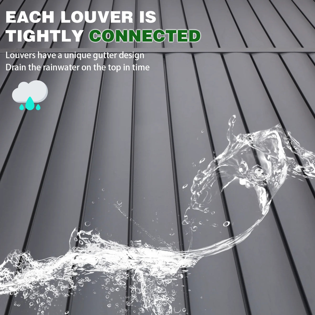 12'x20' Outdoor Louvered Pergola with Adjustable Aluminum Roof Q82074
