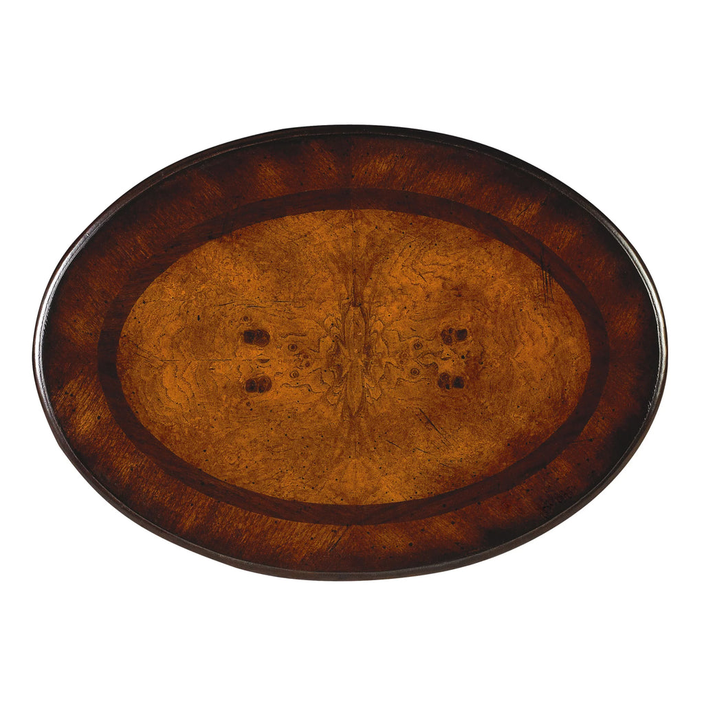 Dark Brown Oval Side Table Q438