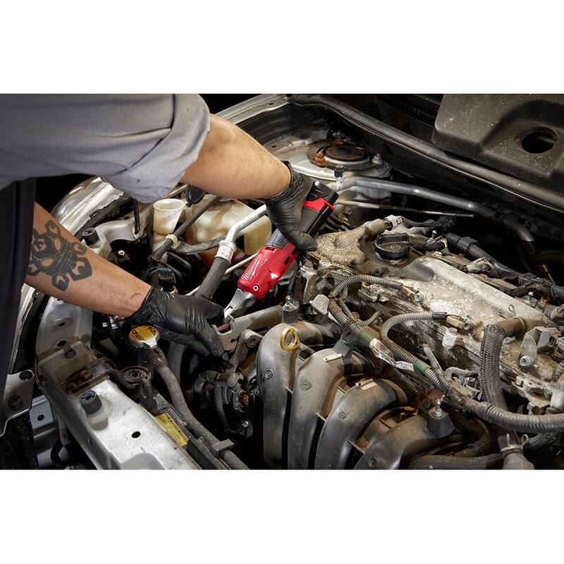 12V Lithium-Ion Brushless Cordless 1/4 in. Ratchet Kit with Compact Inflator R46717