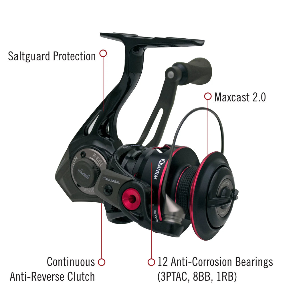 Black Size 30 Spinning Fishing Reel with 6.0:1 Gear Ratio H666051