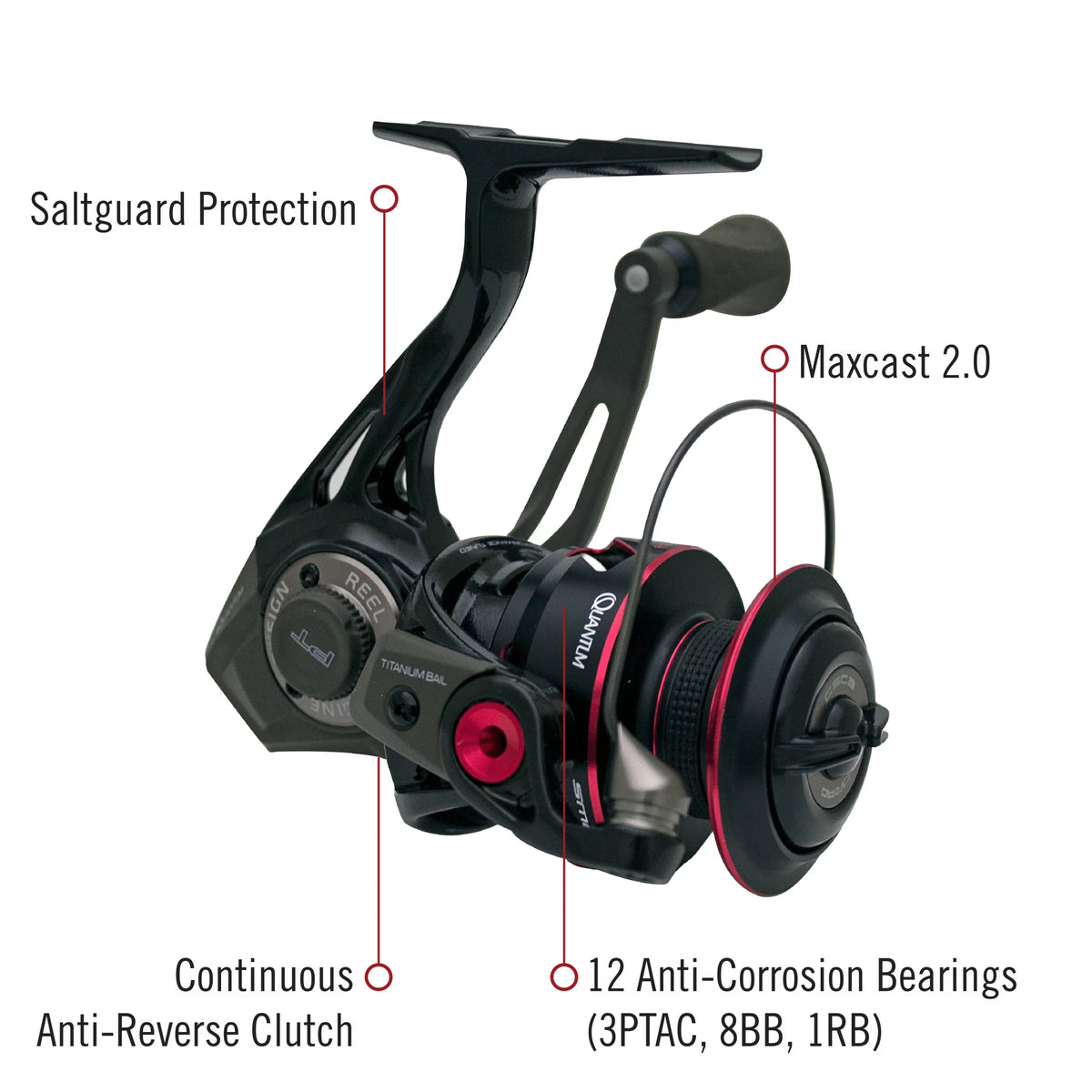 Black Size 30 Spinning Fishing Reel with 6.0:1 Gear Ratio H666051