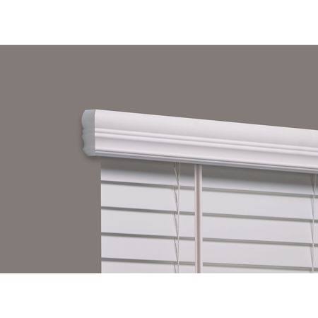 Cordless Faux Wood Blind, White, 24x22w x 48 N460