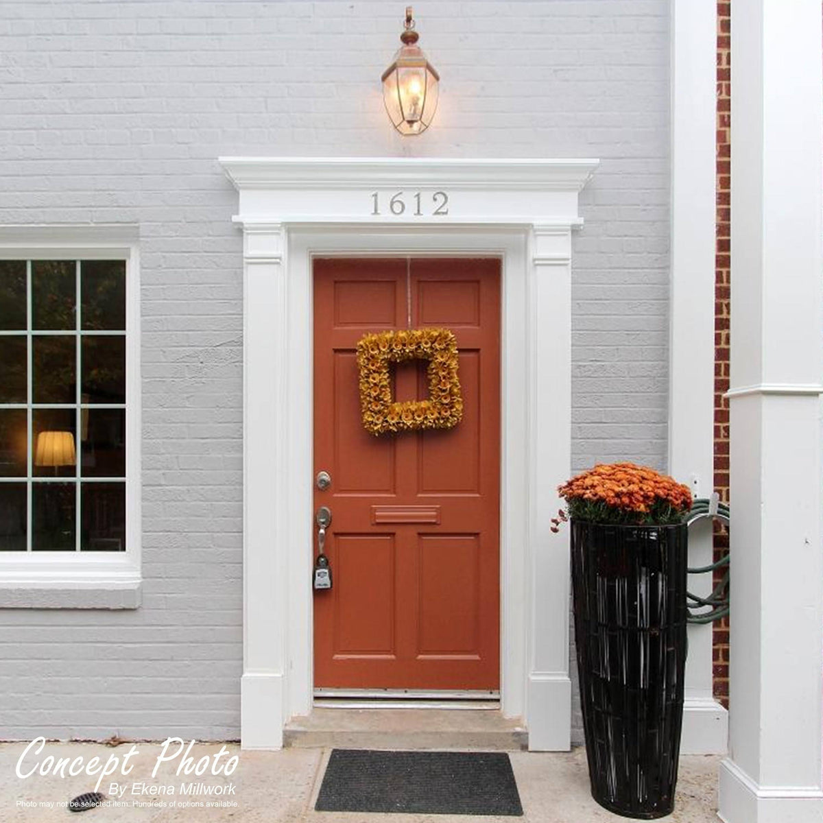 10x108 Raised Panel PVC Pilaster with Capital & Base (Pair) F4308