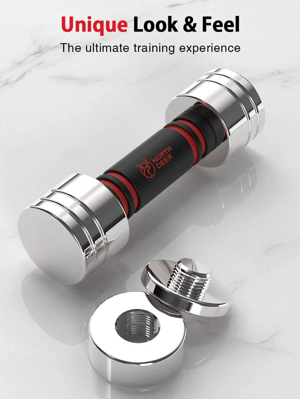 Adjustable Dumbbells Pair Steel Weight Set with Foam Handle A8855