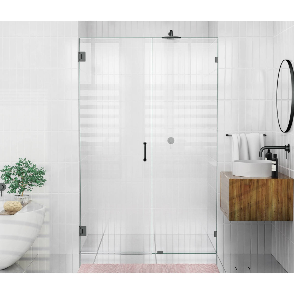 Frameless Shower Door (Oil Rubbed Bronze) F19986