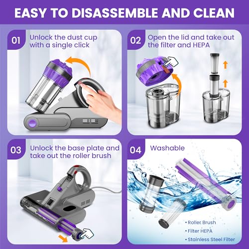 550W Handheld Mattress Vacuum Cleaner with 16Kpa Suction V7374