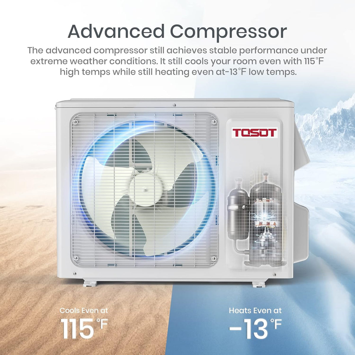 12,000 BTU Ductless Mini-Split Air Conditioner Heat Pump with Installation Kit T7036