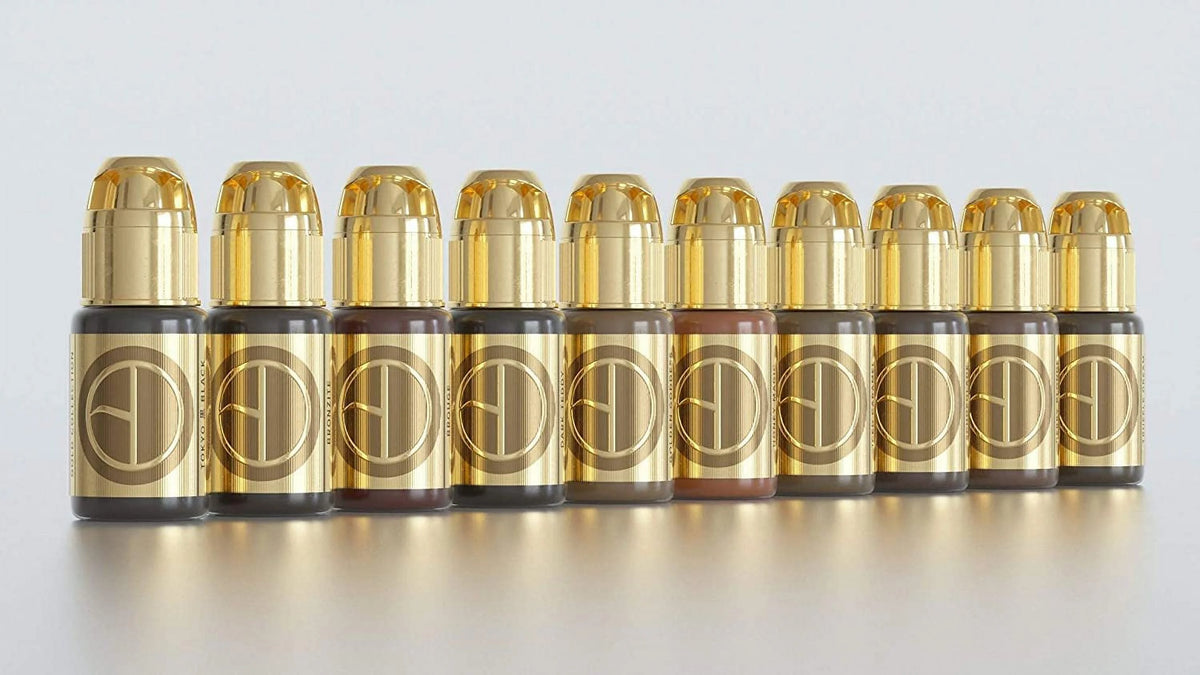 Set of 10 Microblading Tattoo Ink 0.5 oz R1118