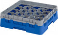 Blue 20 Compartment Glass Rack B126