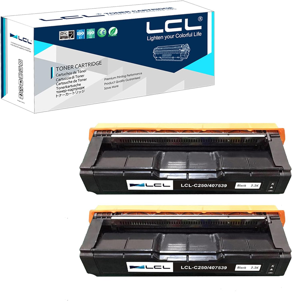 Remanufactured Toner Cartridge Replacement 2-Pack Black M4785