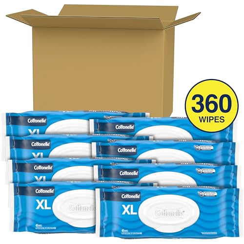 Flushable Wet Wipes, 8 Flip-Top Packs, 336 Total Wipes H75456