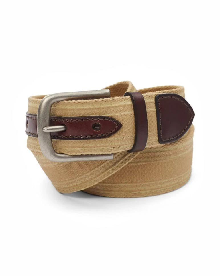 Khaki Waxed Canvas Belt E24707