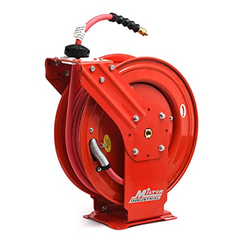 3/8" MNPT x 50 ft. Hybrid Rubber Air Hose Reel D499506