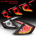 2016-2019 Honda Civic Sedan Black LED Tail Lights A6264
