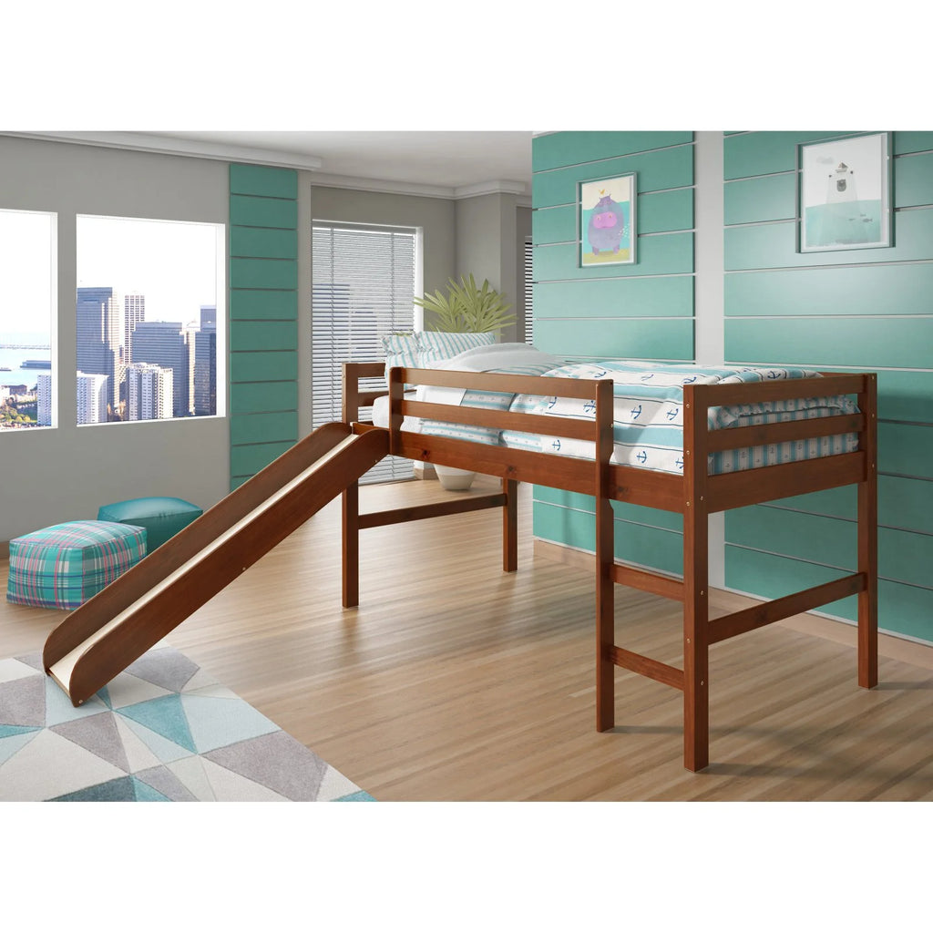 Twin Solid Wood Low Loft Bed R6625