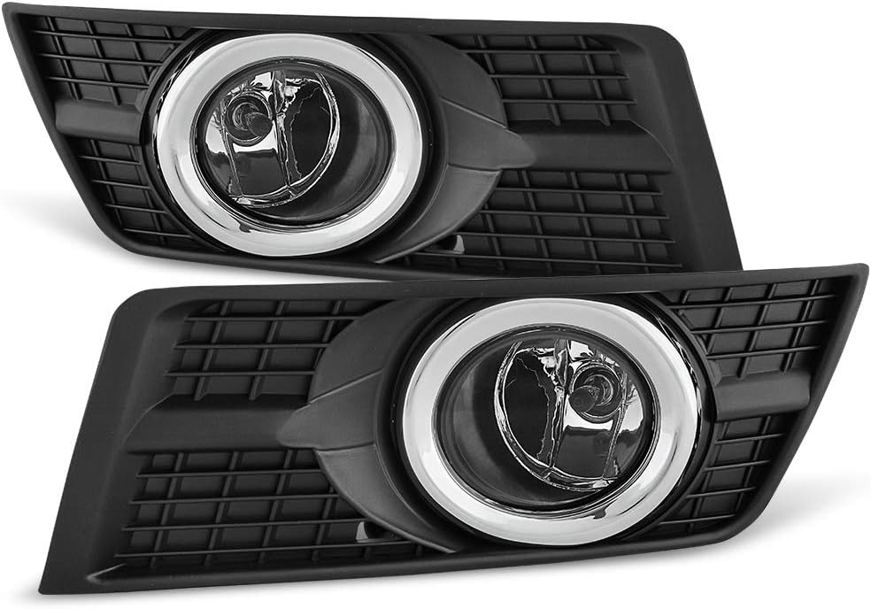 Clear Fog Lights Bumper Lamps Assembly with Switch and Harness B289
