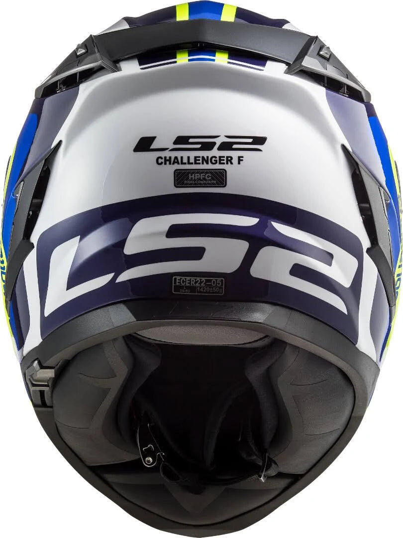 White-Blue-Yellow Helmet H181