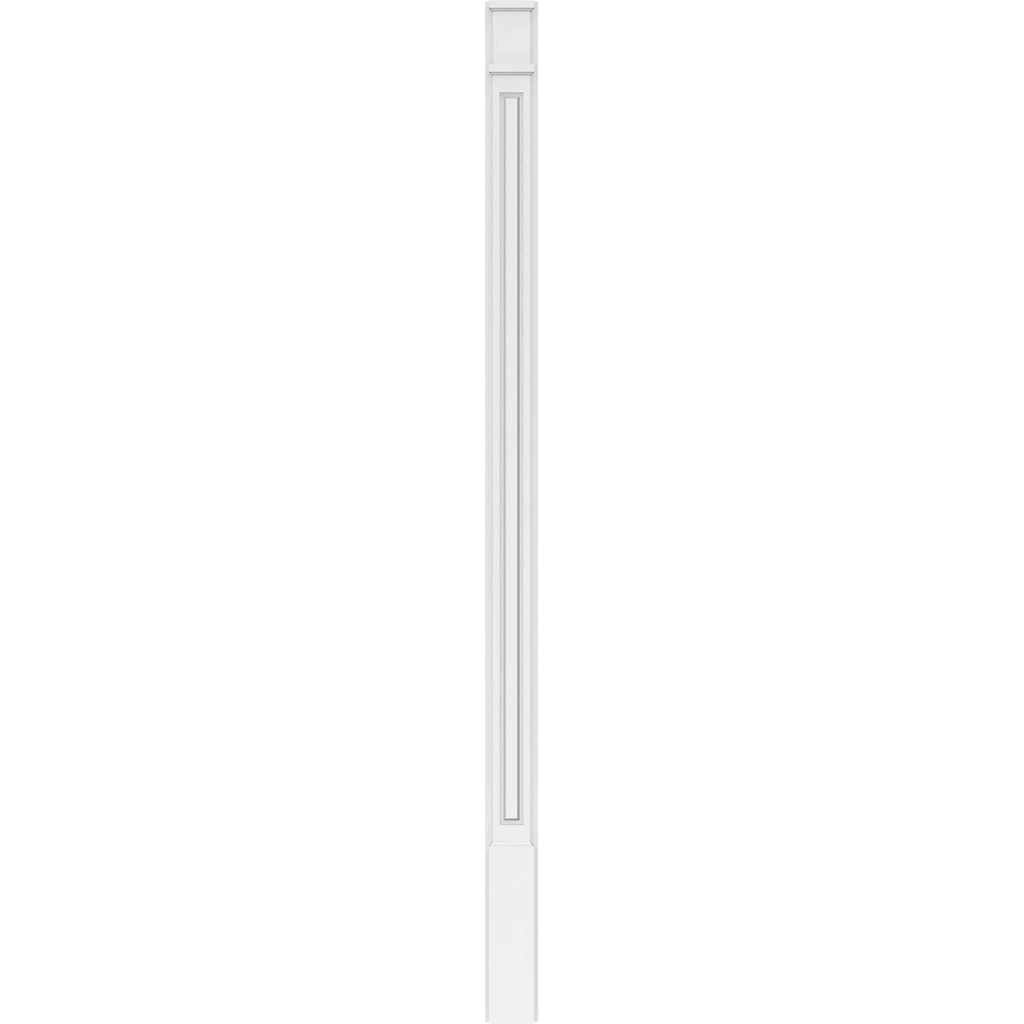 10x108 Raised Panel PVC Pilaster with Capital & Base (Pair) F4308