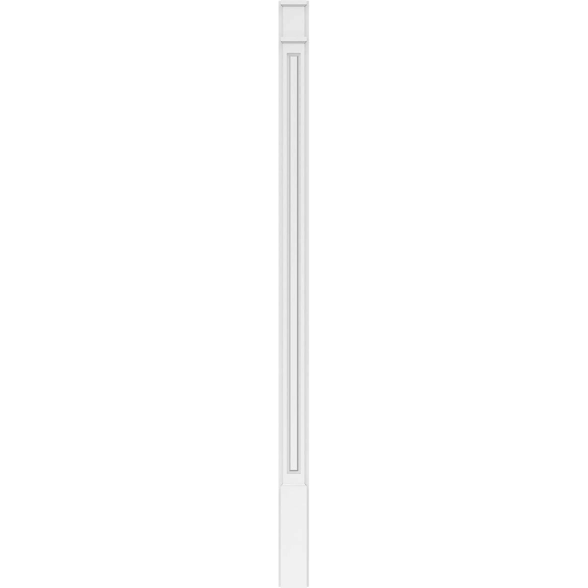 10x108 Raised Panel PVC Pilaster with Capital & Base (Pair) F4308
