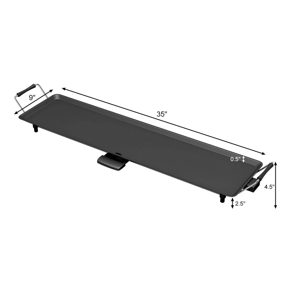 Electric Teppanyaki Table Top Grill Griddle Nonstick Camping S52788