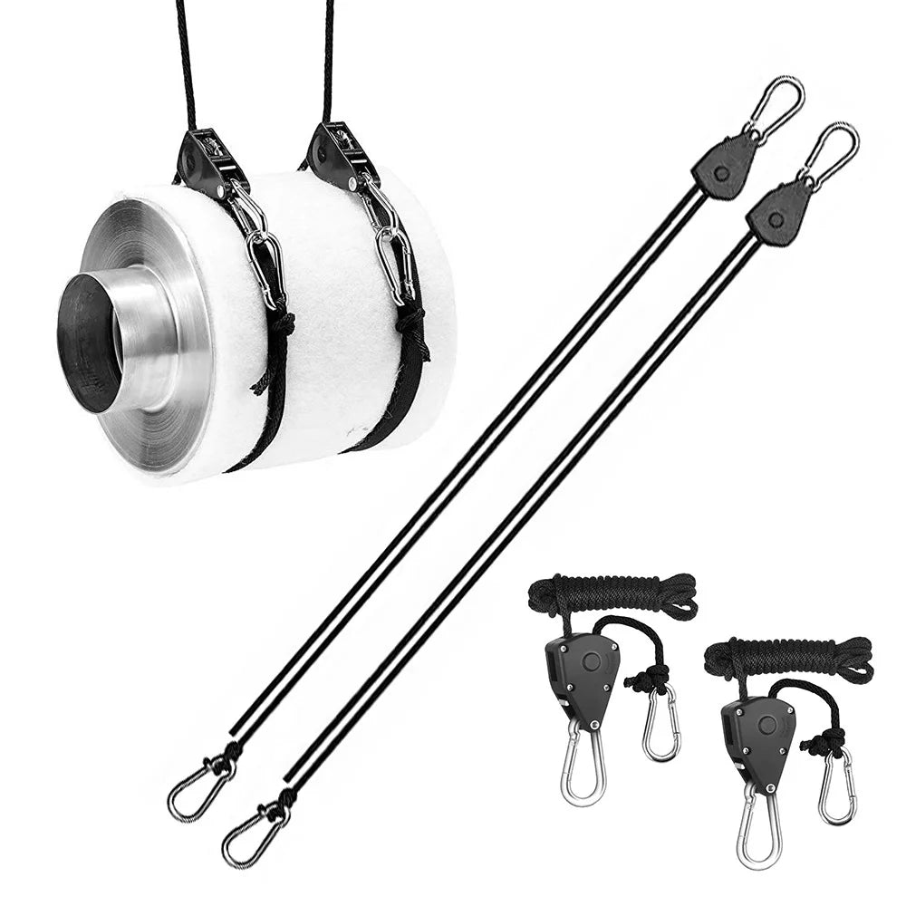16pcs Heavy Duty Adjustable Lifting Pulley Rope Clip Hanger R4220