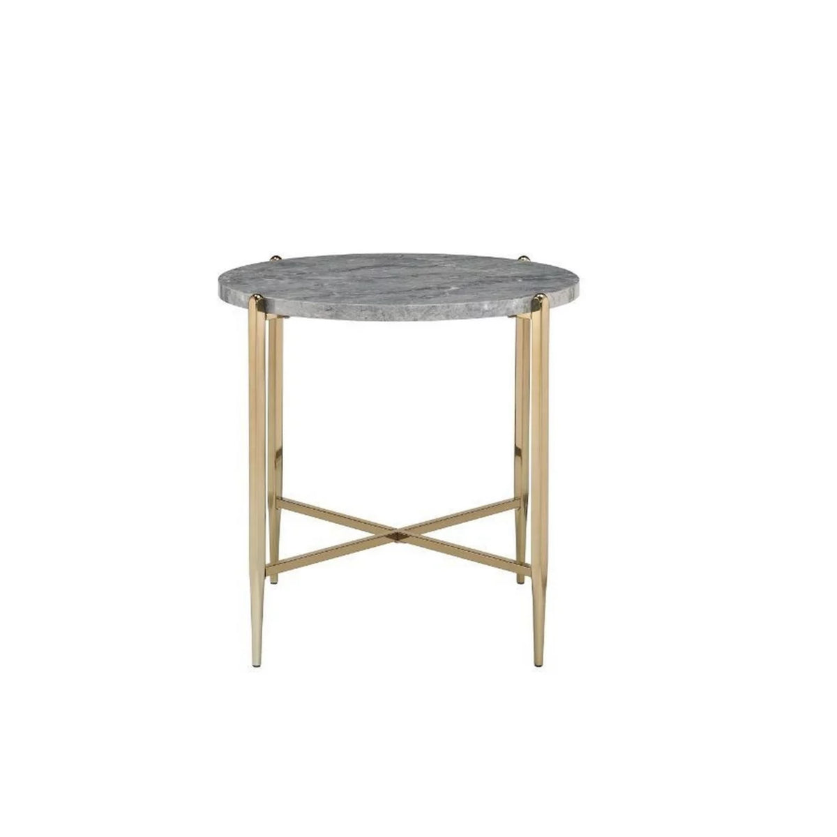 Oval Marble Top End Table X91921