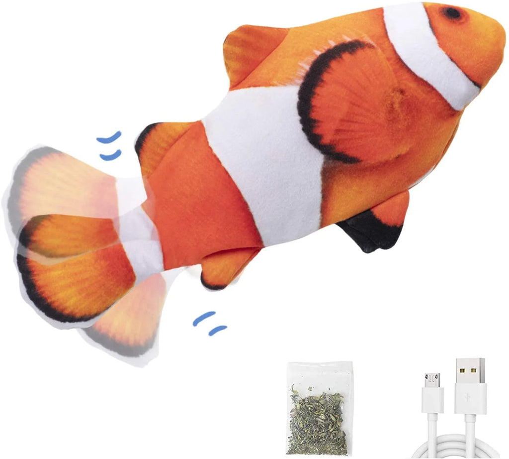 Electric Flopping Fish 10.5" Plush Cat Toy S329332