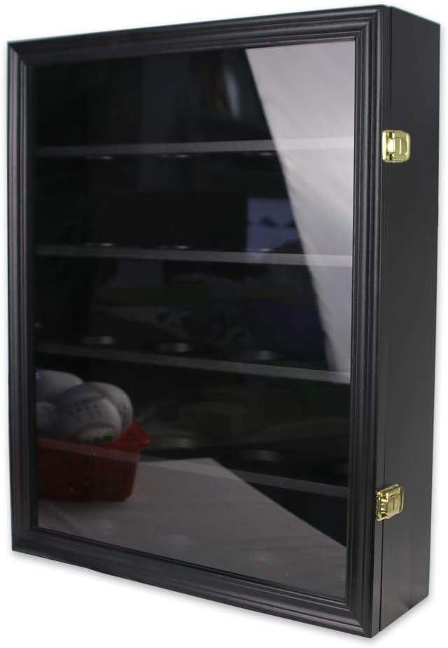 20 Baseball Display Case Cabinet with UV Protection Glass Door L27252