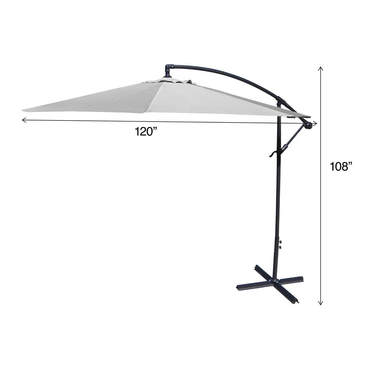 Olive Solid Octagon Offset Outdoor Patio Umbrella with Crank Opening B198