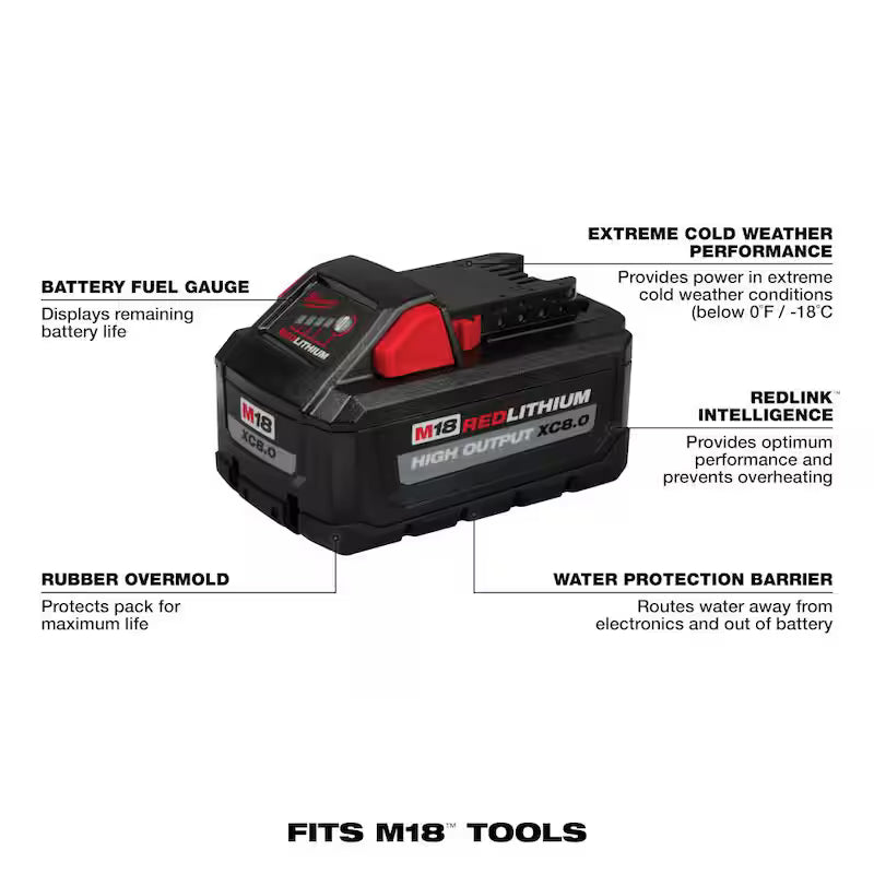18-Volt Lithium-Ion Brushless Cordless Hammer Drill and Impact Driver Combo Kit M886