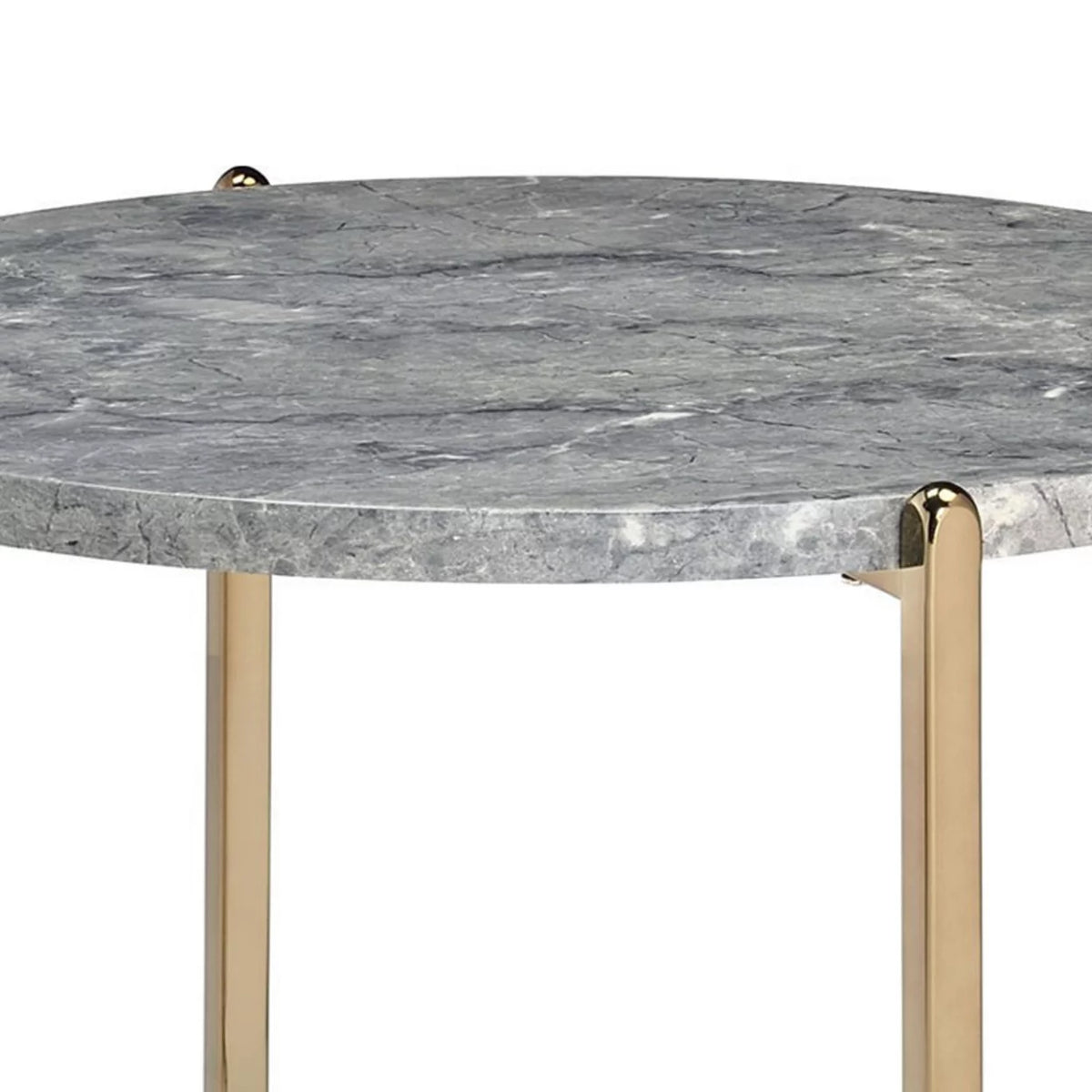 Oval Marble Top End Table X91921