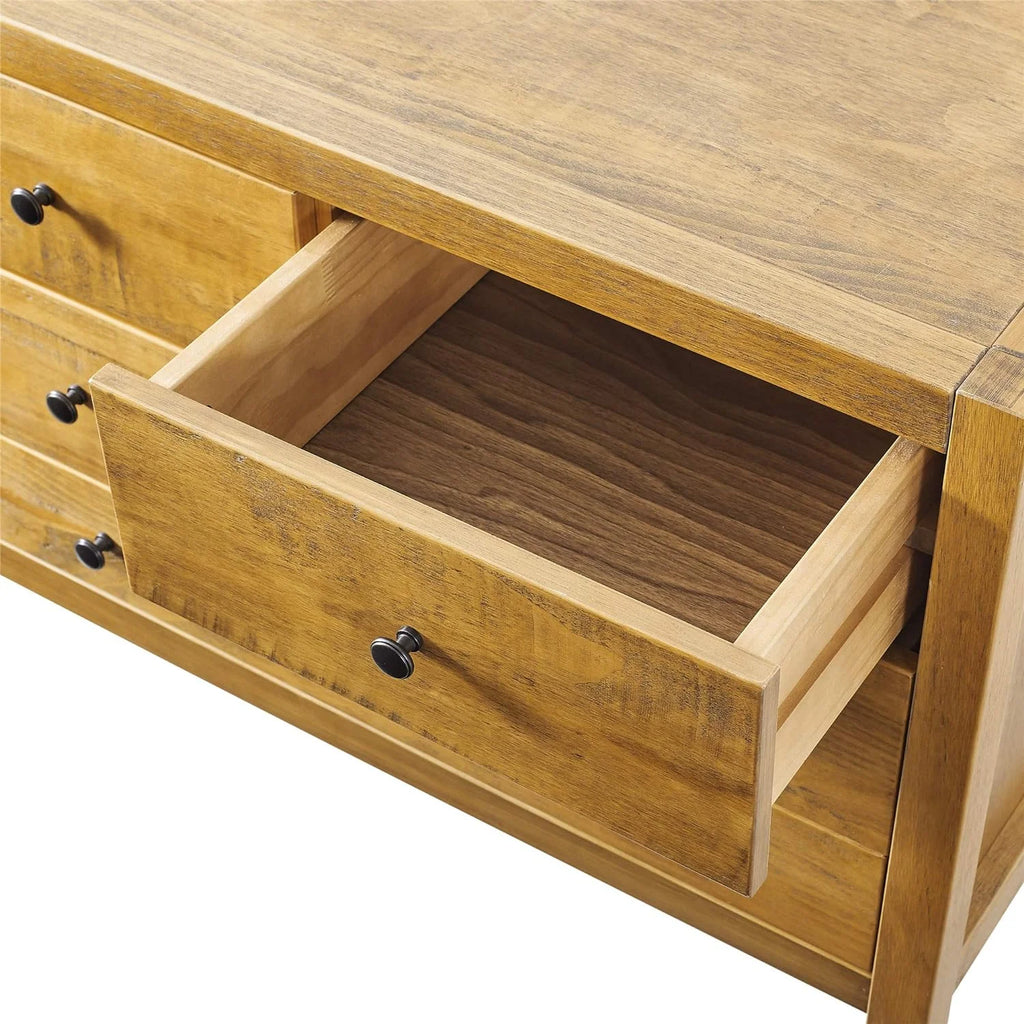 Rustic Wood 5-Drawer Dresser H1974