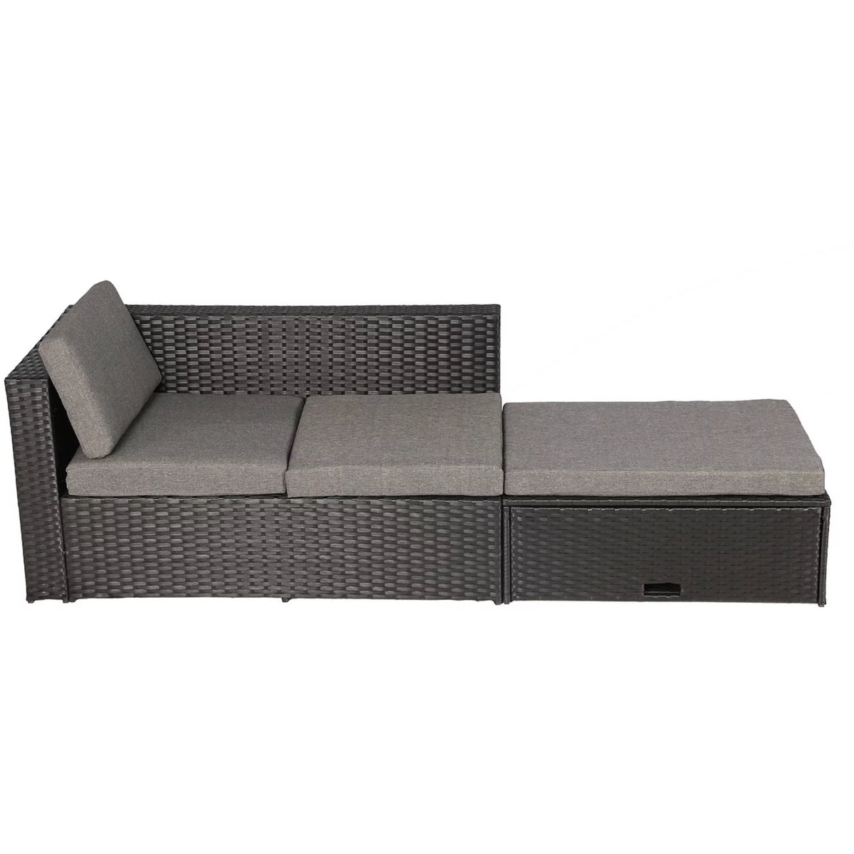 All Weather Wicker 4 Piece Corner Sofa Conversation Set J128892
