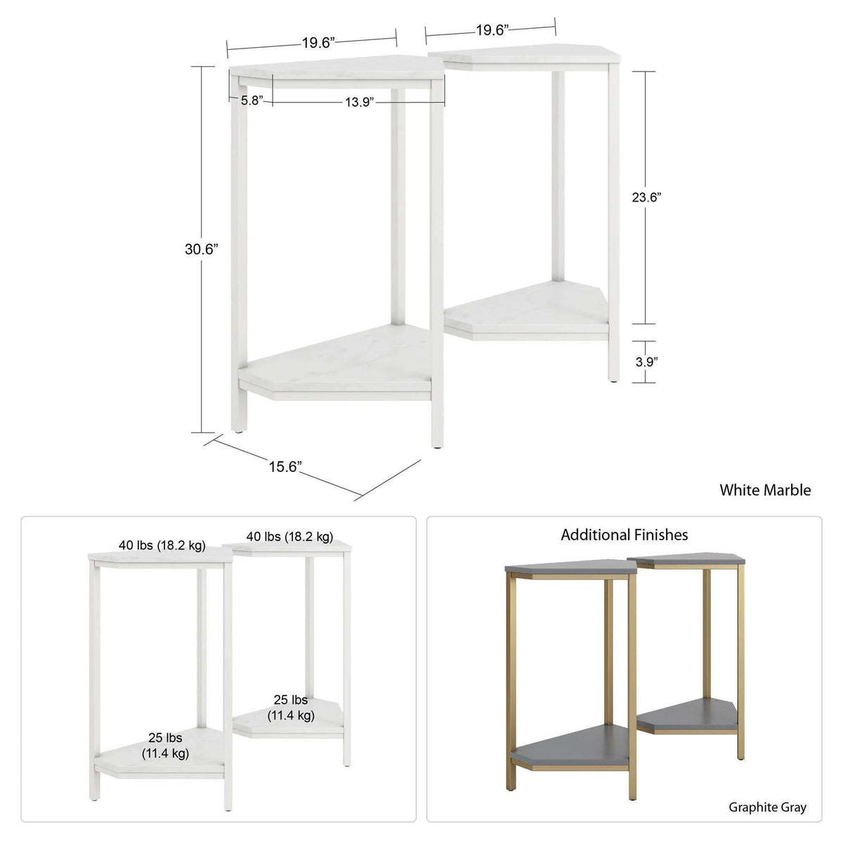 Gray End Table Set H1143