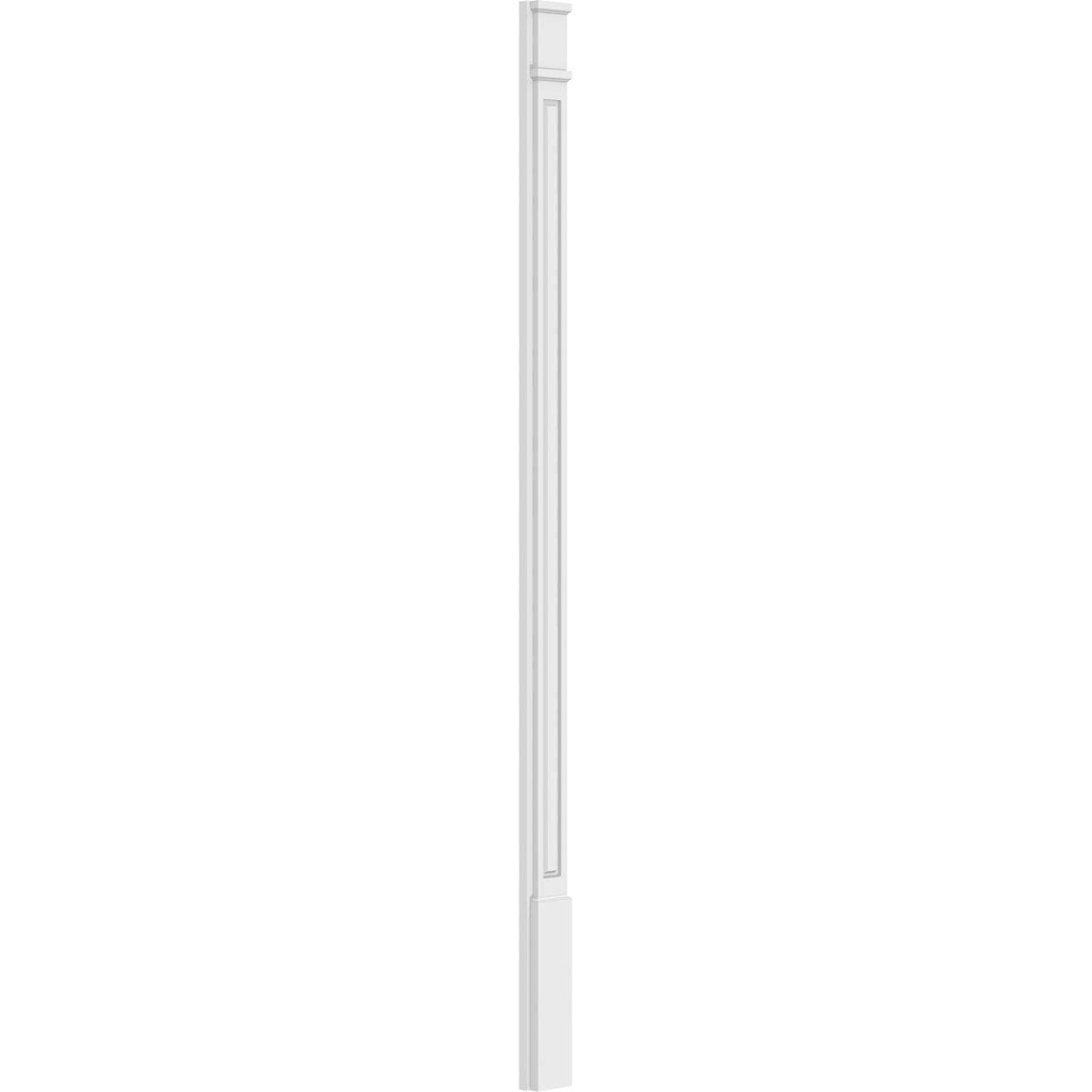 10x108 Raised Panel PVC Pilaster with Capital & Base (Pair) F4308