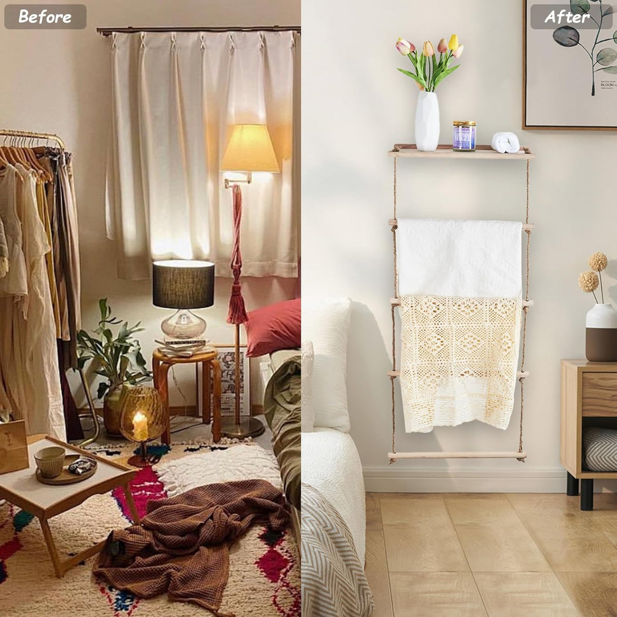 Wooden Blanket Ladder B7845