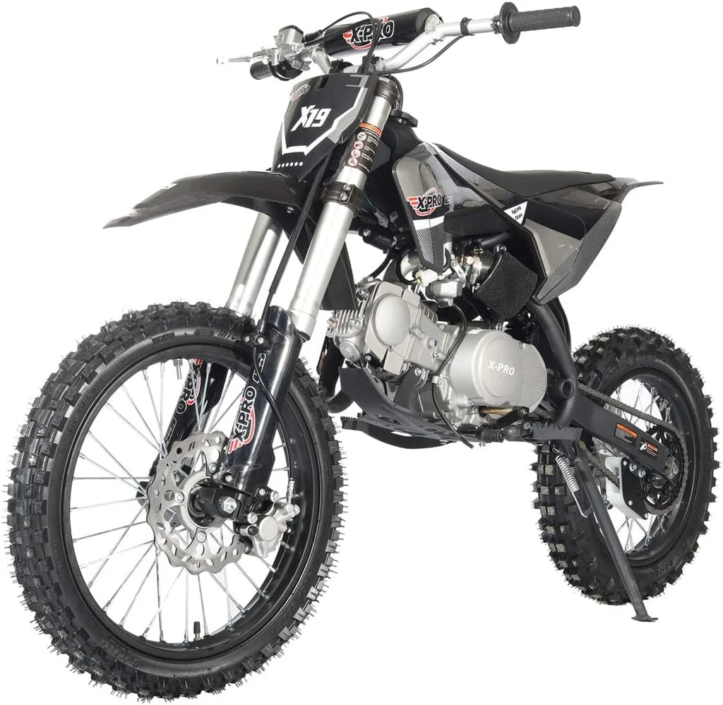 125cc Dirt Bike with 4 Speed Semi-Automatic Transmission, Kick Start 17"/14" Tires P752