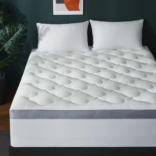 Queen Soft Plush Cooling Down Alternative Mattress Topper with 8-21" Deep Pocket H43212
