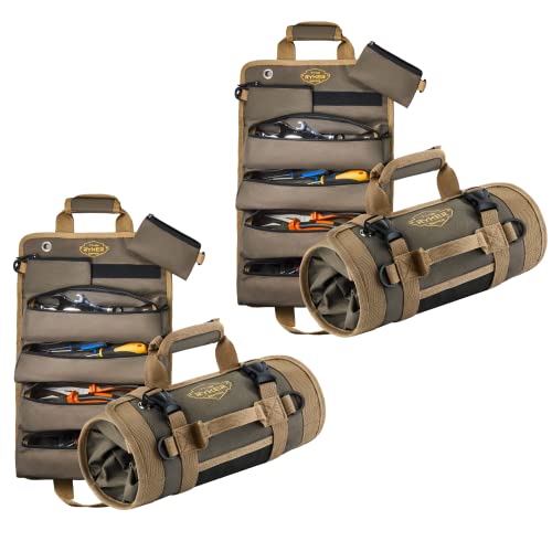 Heavy Duty Motorcycle Tool Roll Bag with Detachable Pouches V453